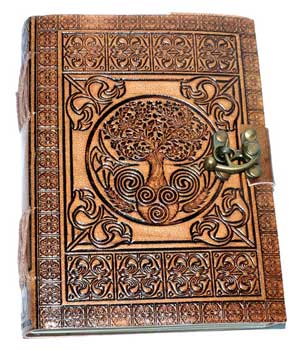 5" x 7" Tree of Life Embossed leather w/ cord (image for) 5" x 7" Tree of Life Embossed leather w/ cord
