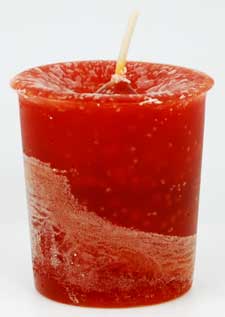 House Warming Herbal votive - red brown (image for) House Warming Herbal votive - red brown