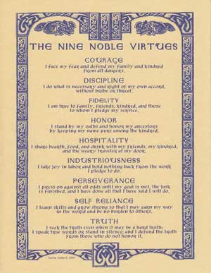 Nine Noble Virtues poster (image for) Nine Noble Virtues poster