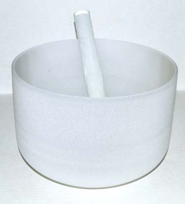 8" Off White Crystal Singing Bowl (image for) 8" Off White Crystal Singing Bowl