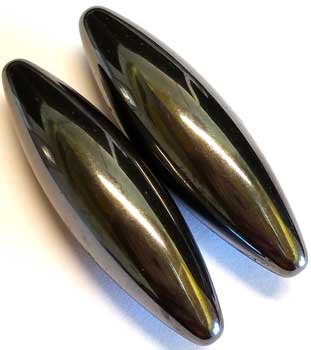 60mm Magnetic Hematite Oval pair (image for) 60mm Magnetic Hematite Oval pair