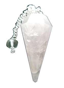6-sided Rose Quartz pendulum (image for) 6-sided Rose Quartz pendulum