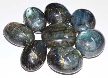 1 lb ~2" Labodarite tumbled stones (image for) 1 lb ~2" Labodarite tumbled stones