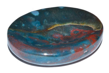 Bloodstone worry stone (image for) Bloodstone worry stone