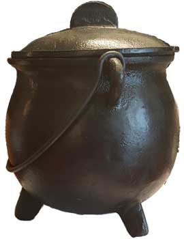 8" cast iron cauldron w/ lid (image for) 8" cast iron cauldron w/ lid