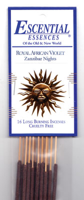 Royal African Violet escential essences incense sticks 16 pack (image for) Royal African Violet escential essences incense sticks 16 pack