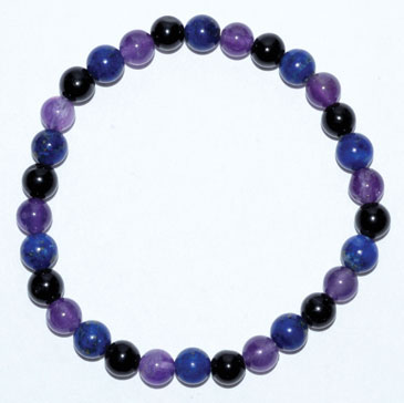 6mm Amethyst, Lapis, Black Tourmaline (image for) 6mm Amethyst, Lapis, Black Tourmaline