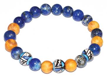8mm Palo Santo Lapis bracelet (image for) 8mm Palo Santo Lapis bracelet