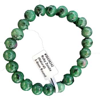 5mm - 8mm Ruby Zoisite bracelet (image for) 5mm - 8mm Ruby Zoisite bracelet