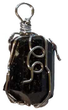 Black Tourmaline wire wrapped (image for) Black Tourmaline wire wrapped