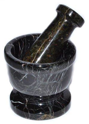 2 1/2" Black mortar and pestle set (image for) 2 1/2" Black mortar and pestle set