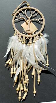 4 1/2" Tree of Life tan dream catcher (image for) 4 1/2" Tree of Life tan dream catcher