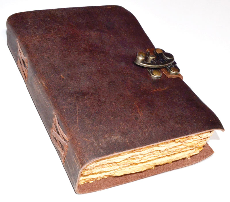 Aged Looking Paper leather w/ latch (image for) Aged Looking Paper leather w/ latch