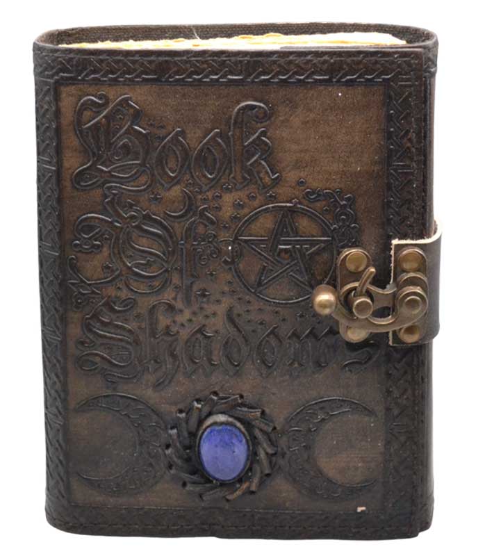 Book of Shadows aged looking paper leather w/ latch (image for) Book of Shadows aged looking paper leather w/ latch