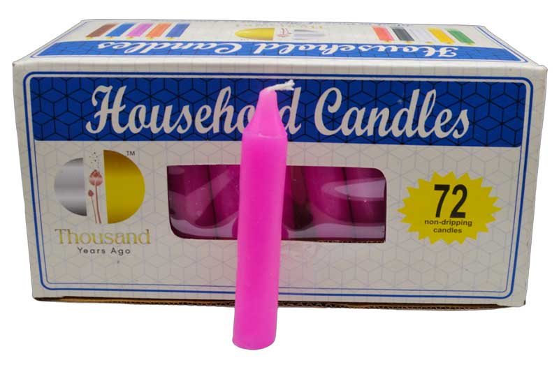 (set of 72) Pink 4" household candles (image for) (set of 72) Pink 4" household candles