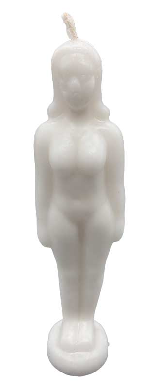 6 3/4" White Woman candle (image for) 6 3/4" White Woman candle