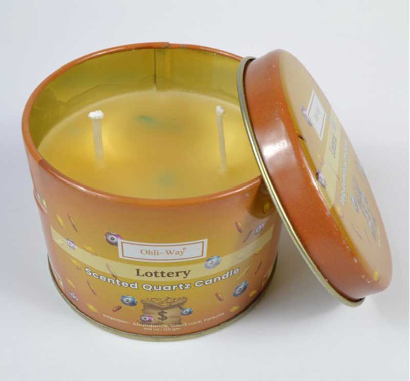 Loteria (Lottery) quartz tin candle (image for) Loteria (Lottery) quartz tin candle