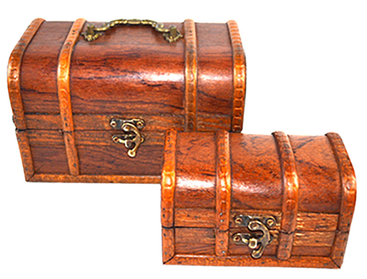 (set of 2) antique wood box (image for) (set of 2) antique wood box
