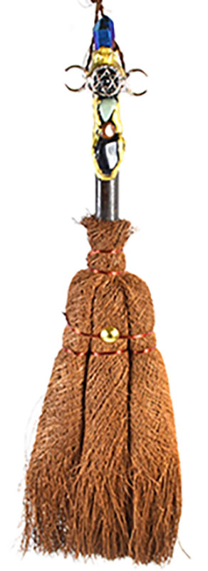 12 1/2" Triple Moon Crystal broom (image for) 12 1/2" Triple Moon Crystal broom