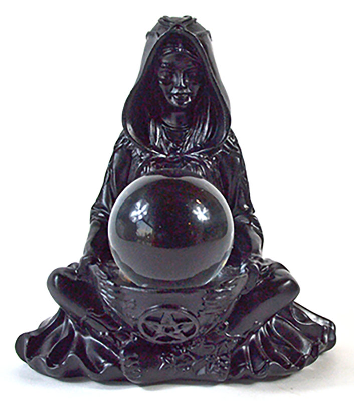 50mm Clear gazing ball with Witch Women (image for) 50mm Clear gazing ball with Witch Women