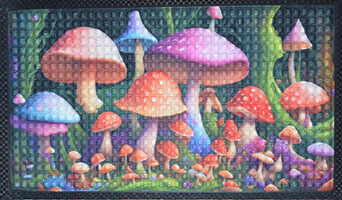 17 5/8" x 19 1/2" Mushroom door mat (image for) 17 5/8" x 19 1/2" Mushroom door mat