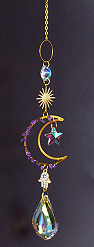 16" Celestial Crescent sun catcher (image for) 16" Celestial Crescent sun catcher