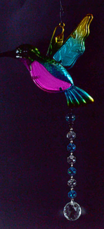 7" x 17" Hummingbird sun catcher (image for) 7" x 17" Hummingbird sun catcher