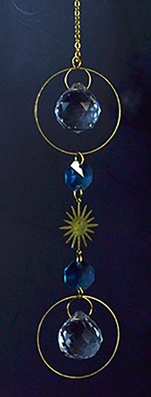 13" Blue & White sun catcher (image for) 13" Blue & White sun catcher