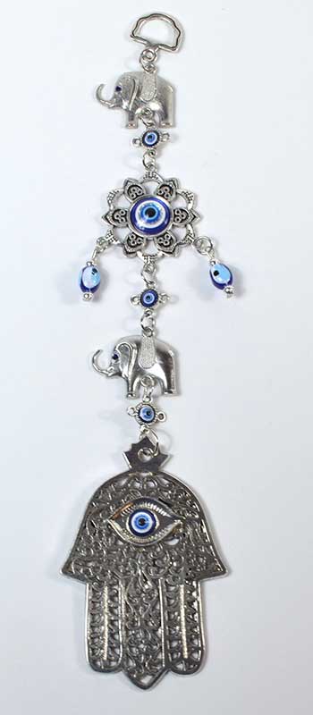 Elephant Evil Eye wall hanging (image for) Elephant Evil Eye wall hanging