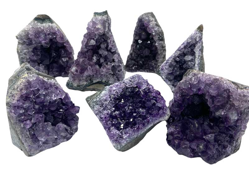 ~3# Flat of Amethyst C cut base rough mini (image for) ~3# Flat of Amethyst C cut base rough mini