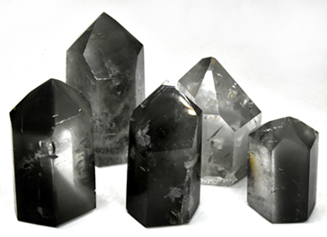 ~3# Flat of Phantom Quartz Points polished (image for) ~3# Flat of Phantom Quartz Points polished