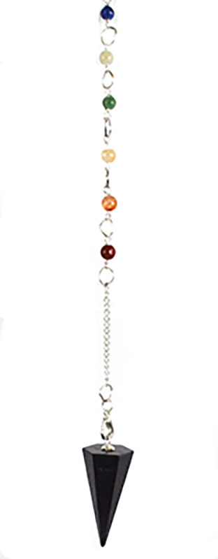 6-sided Shungite chakra pendulum (image for) 6-sided Shungite chakra pendulum