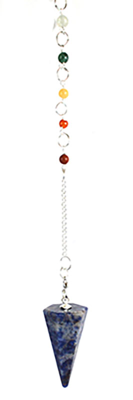 6-sided Sodalite chakra pendulum (image for) 6-sided Sodalite chakra pendulum