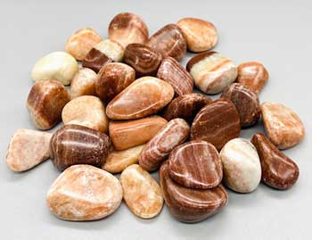 1 lb Aragonite, Red tumbled stones (image for) 1 lb Aragonite, Red tumbled stones