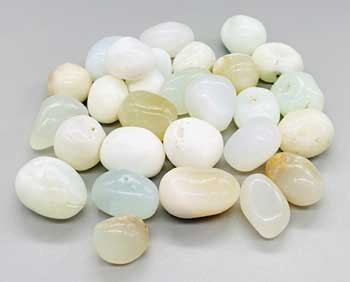 1 lb Jade, White tumbled stones (image for) 1 lb Jade, White tumbled stones