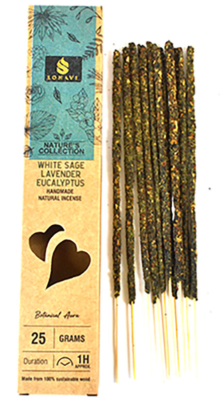 25gm White Sage,Lavender,Eucalyptus incense stick sonavi (image for) 25gm White Sage,Lavender,Eucalyptus incense stick sonavi