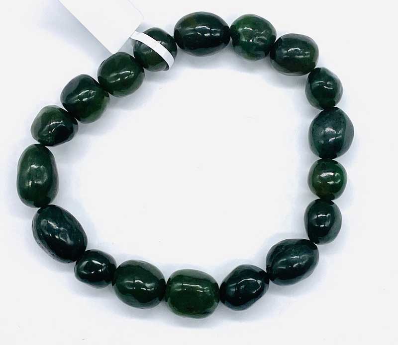 Jade, Nephrite nugget bracelet (image for) Jade, Nephrite nugget bracelet