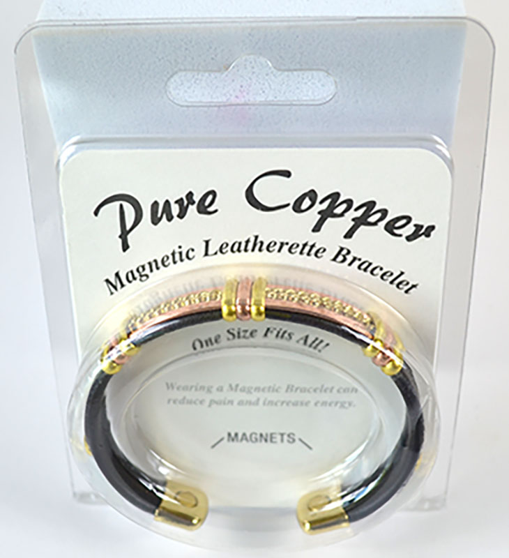 Magnetic Leatherette Copper bracelet (various styles) (image for) Magnetic Leatherette Copper bracelet (various styles)