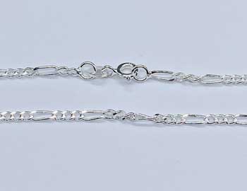 18" Sterling Figaro chain (image for) 18" Sterling Figaro chain