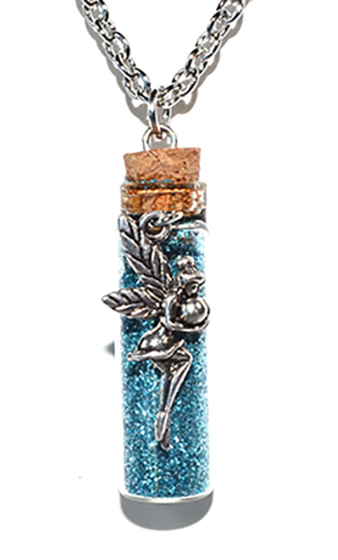 Fairy Blue glitter necklace (image for) Fairy Blue glitter necklace