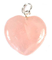 7/8" Rose Quartz Heart (image for) 7/8" Rose Quartz Heart