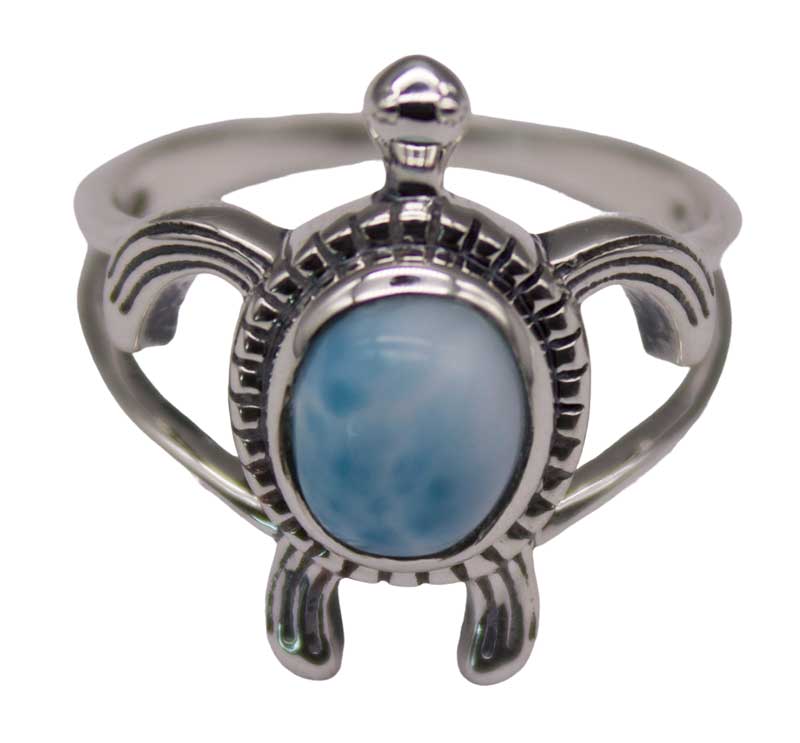 size 9 Larimar Turtle ring (image for) size 9 Larimar Turtle ring