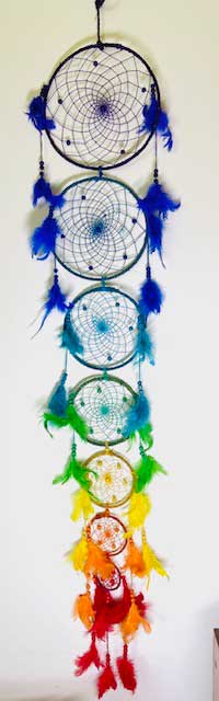55" Chakra dreamcatcher (image for) 55" Chakra dreamcatcher
