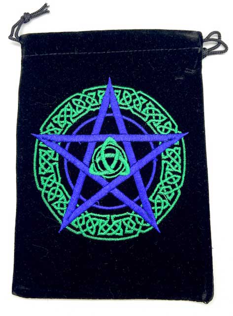 (set of 10) 5"x 7" Pentagram Black velveteen bag (image for) (set of 10) 5"x 7" Pentagram Black velveteen bag