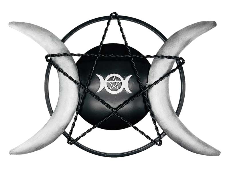 14" Triple Moon iron plaque (image for) 14" Triple Moon iron plaque